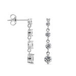 Boucles D'oreilles Pendantes Odyssee Argent Blanc Oxyde De Zirconium - Pendantes Femme | Marc Orian