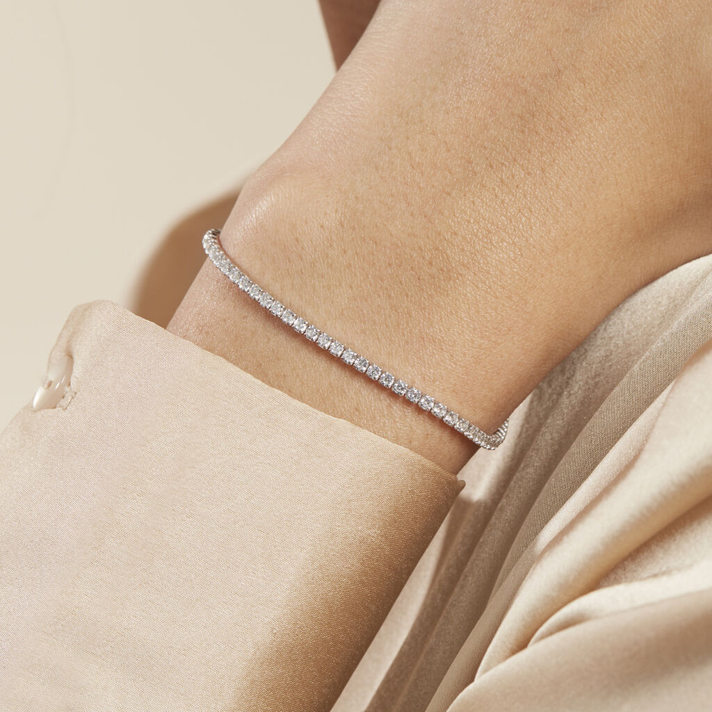 Bracelet Lou-anne Argent Blanc Oxydes De Zirconium - Bracelets chaînes Femme | Marc Orian