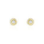 Boucles D'oreilles Or Jaune Vallie Oxydes - Puces Femme | Marc Orian
