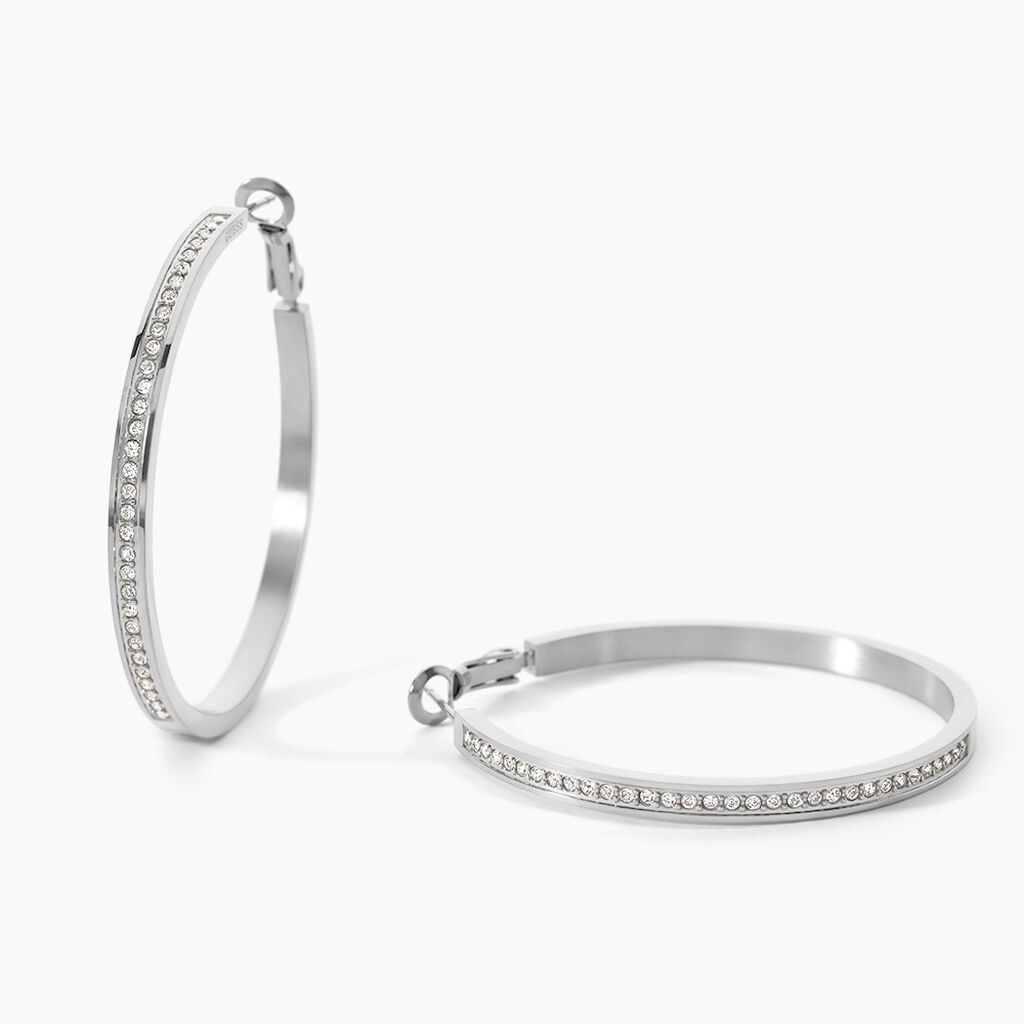 Cr&eacute;oles Guess Color My Day Acier Blanc Oxyde De Zirconium - Cr&eacute;oles Femme | Marc Orian