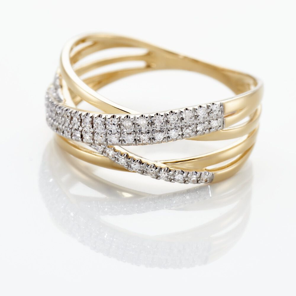 Bague Roslyn Or Jaune Diamant Blanc - Bagues pierres précieuses Femme | Marc Orian