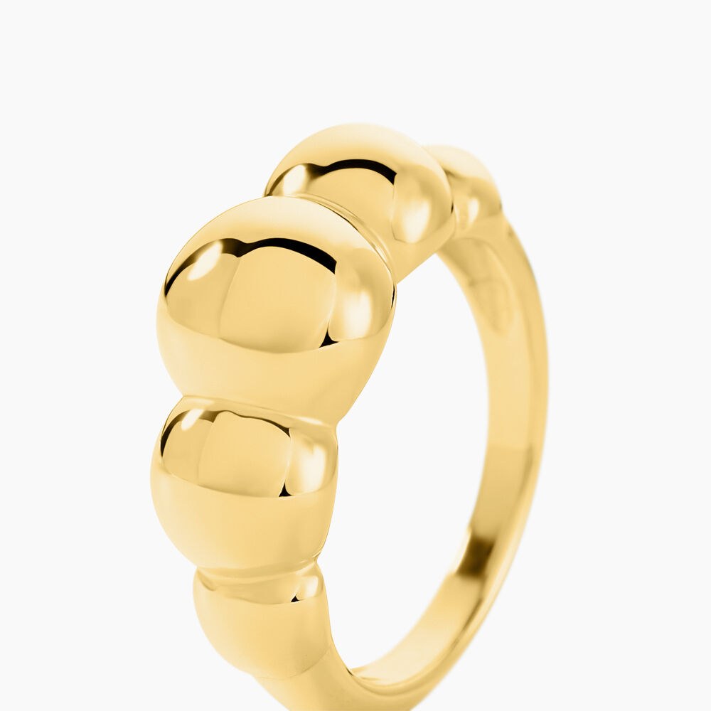 Bague Bulle Doree Acier Jaune - Bagues dorées Femme | Marc Orian