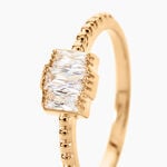 Bague Isoria Plaqu&eacute; Or Jaune Oxyde De Zirconium - Bijoux fantaisie Femme | Marc Orian