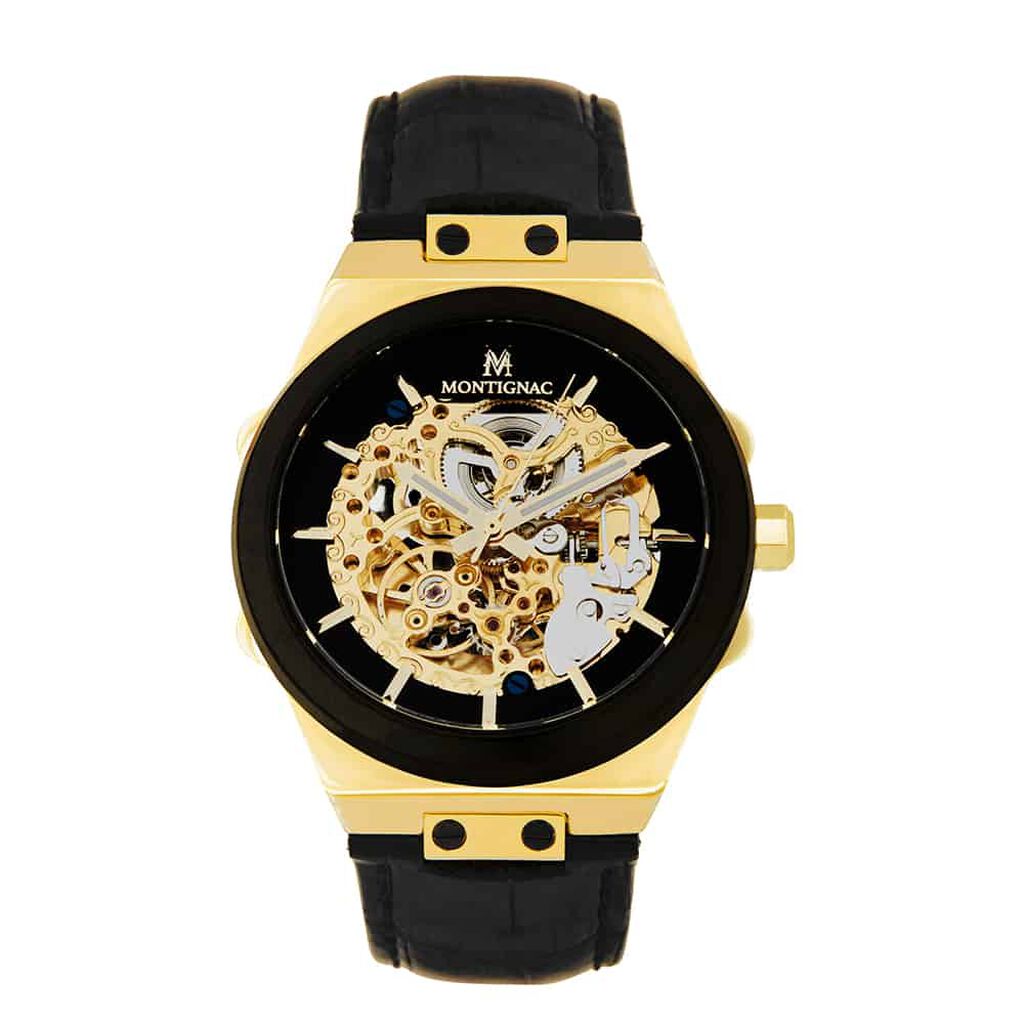 Montre Montignac Round Automatique Noir - Montres automatiques Homme | Marc Orian