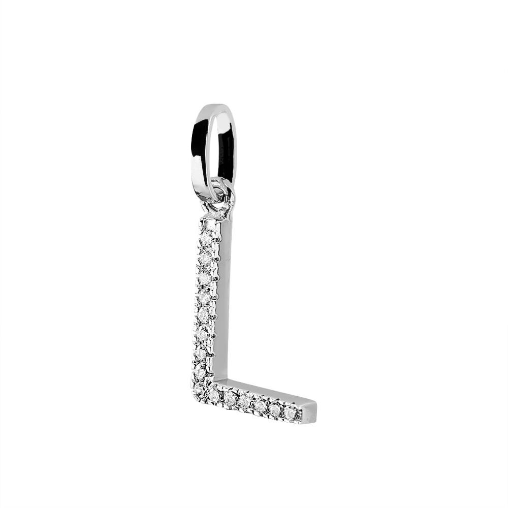 Pendentif Klementine Or Blanc Oxyde De Zirconium - Pendentifs Femme | Marc Orian