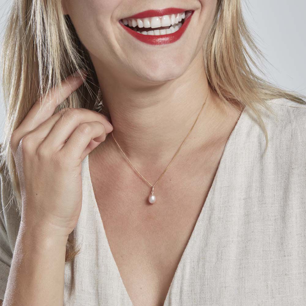 Pendentif Rose Or Rose Perle De Culture - Pendentifs Femme | Marc Orian