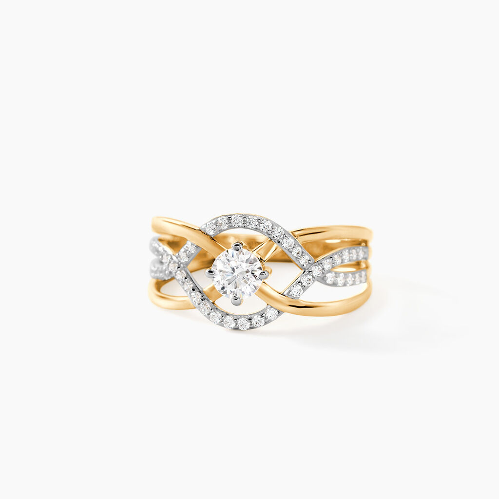 Bague Rozena Or Jaune Oxyde De Zirconium - Bagues avec pierre Femme | Marc Orian