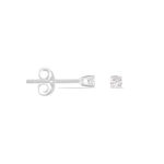 Boucles D'oreilles Puces Victoria Or Blanc Diamant - Puces Femme | Marc Orian
