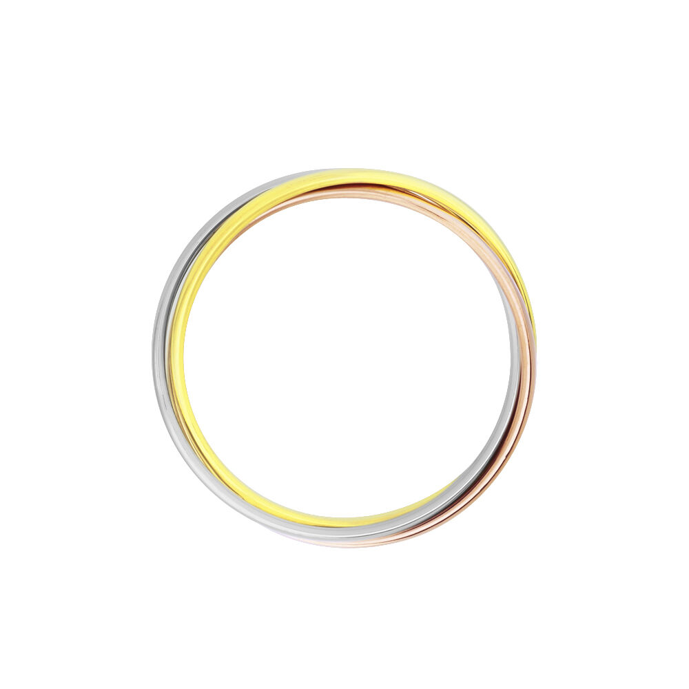Alliance Entrelacee Demi Jonc Classique Or Tricolore - Alliances classiques Famille | Marc Orian