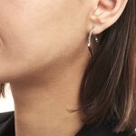 Creoles Argent Blanc Titania - Cr&eacute;oles Femme | Marc Orian