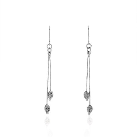 Boucles D'oreilles Pendantes Ninae Argent Blanc - Pendantes Femme | Marc Orian