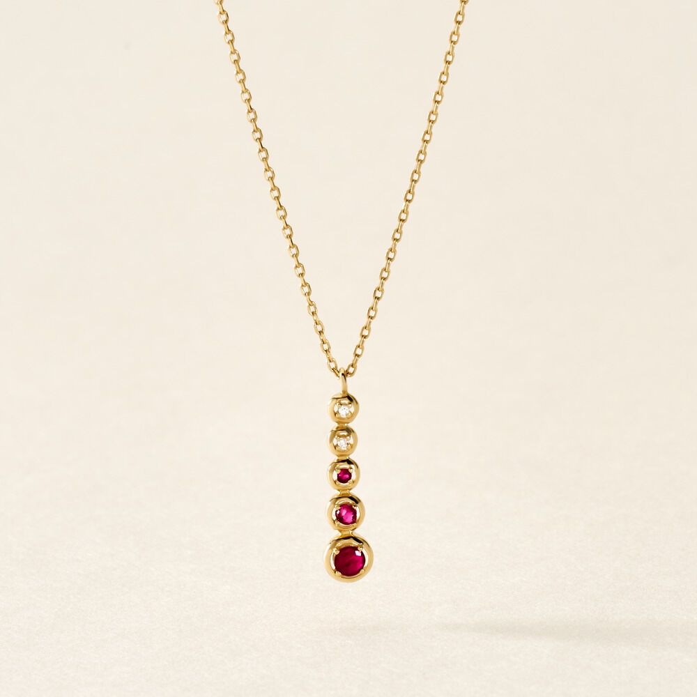 Collier Josephine Or Jaune Rubis - Colliers avec pierres Femme | Marc Orian
