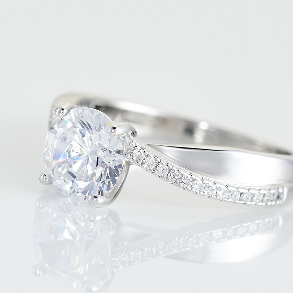 Bague Solitaire Maellyne Argent Blanc Oxyde De Zirconium - Bagues Solitaire Femme | Marc Orian