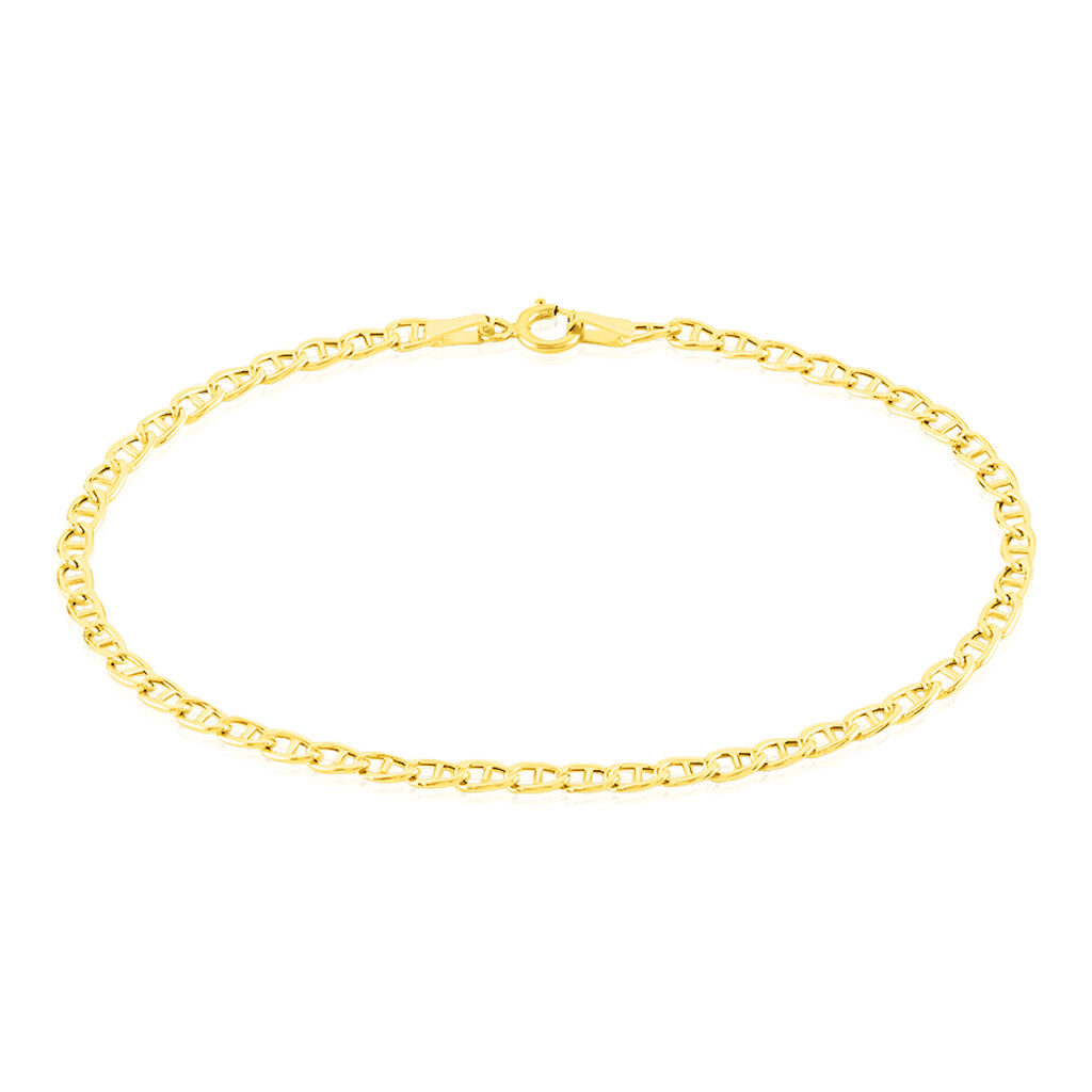 Bracelet Capucin Or Jaune Maille Marine Plate - Bracelets mailles Femme | Marc Orian