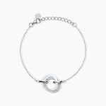Bracelet Grizzel Argent Blanc Oxyde De Zirconium - Bracelets Anneaux Entrelaces Femme | Marc Orian
