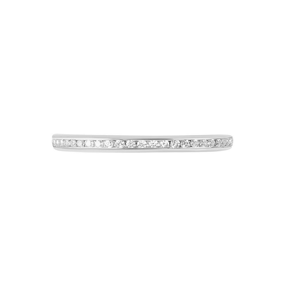 Alliance Laurie Tour Complet Or Blanc Diamant - Alliances avec pierres Femme | Marc Orian