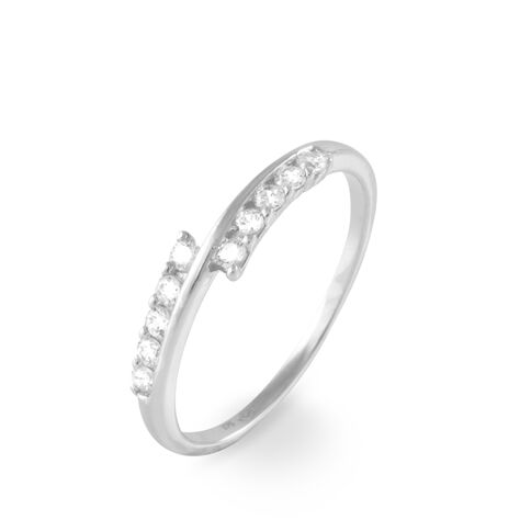 Bague Elisabette Or Blanc Oxyde De Zirconium - Bagues avec pierre Femme | Marc Orian