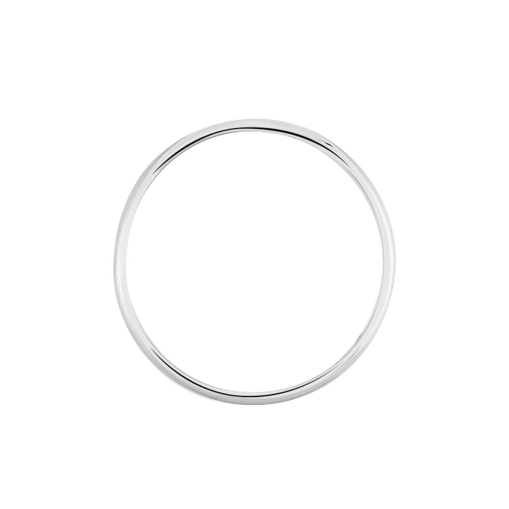 Alliance Meredithe Demi Jonc Classique Or Blanc - Alliances duo Famille | Marc Orian