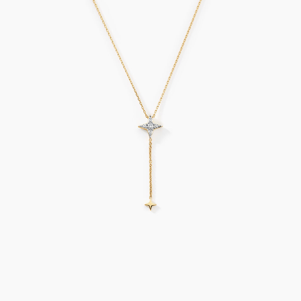 Collier Lumiere Or Jaune Oxyde De Zirconium - Colliers avec pierres Femme | Marc Orian