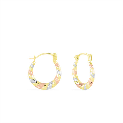 Créoles Rosaura Or Tricolore - Boucles d'oreilles Créoles Femme | Marc Orian