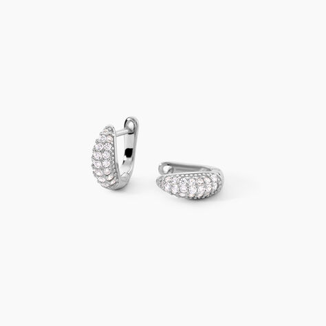 Cr&eacute;oles Madame Argent Blanc Oxyde De Zirconium - Cr&eacute;oles Femme | Marc Orian