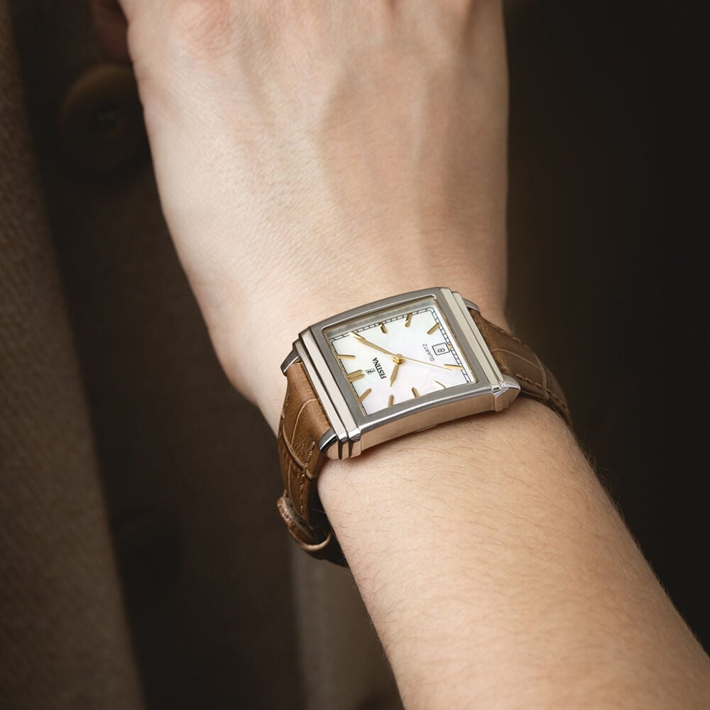 Montre Festina On The Square Nacre Blanche - Montres étanches Femme | Marc Orian