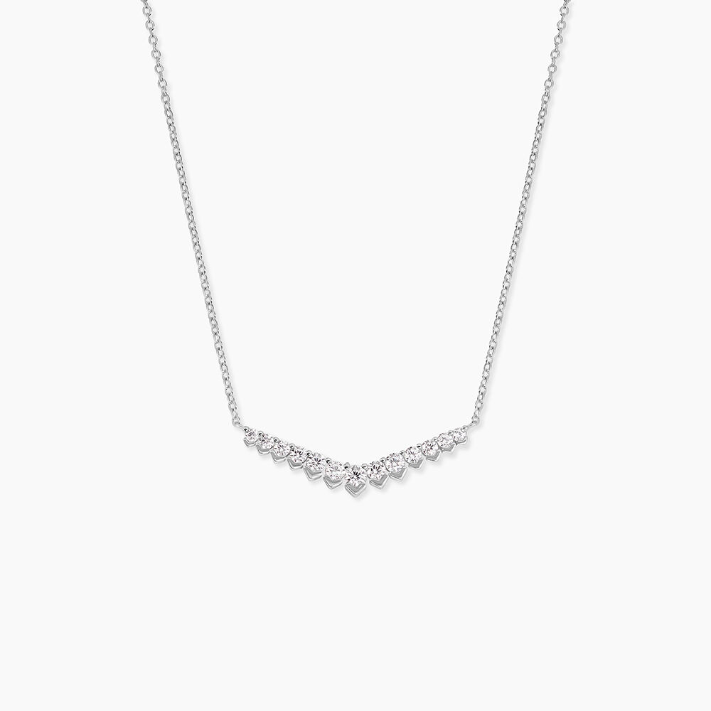 Collier Zuina Argent Blanc Oxyde De Zirconium - Colliers avec pierres Femme | Marc Orian
