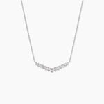 Collier Zuina Argent Blanc Oxyde De Zirconium - Colliers avec pierres Femme | Marc Orian