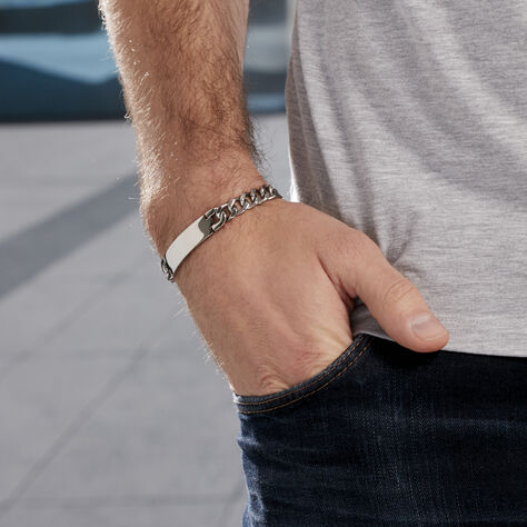 Bracelet Ludo Acier Blanc - Bracelets chaînes Homme | Marc Orian