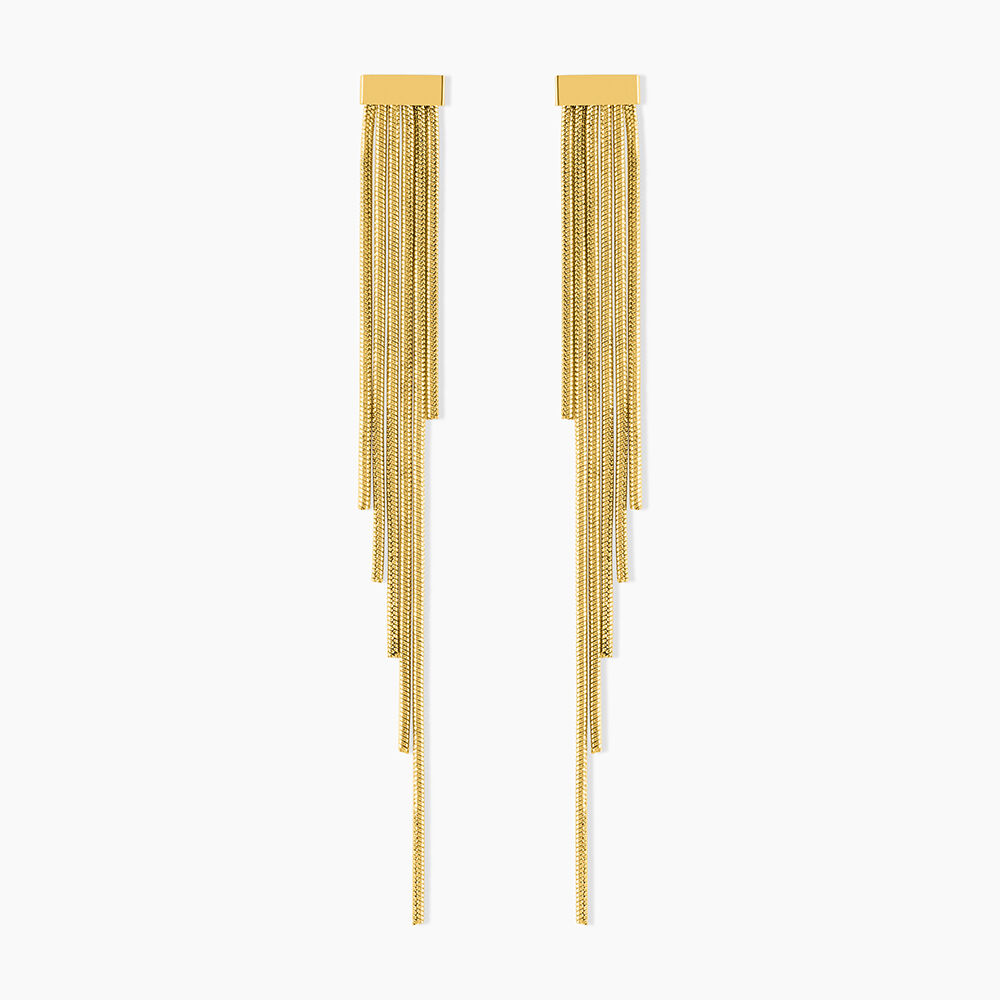 Boucles D'oreilles Pendantes Josephine Acier Doré - Pendantes Femme | Marc Orian