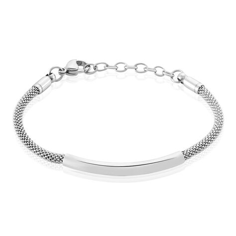 Bracelet Aedan Maille Popcorn Acier Blanc - Bracelets chaînes Femme | Marc Orian