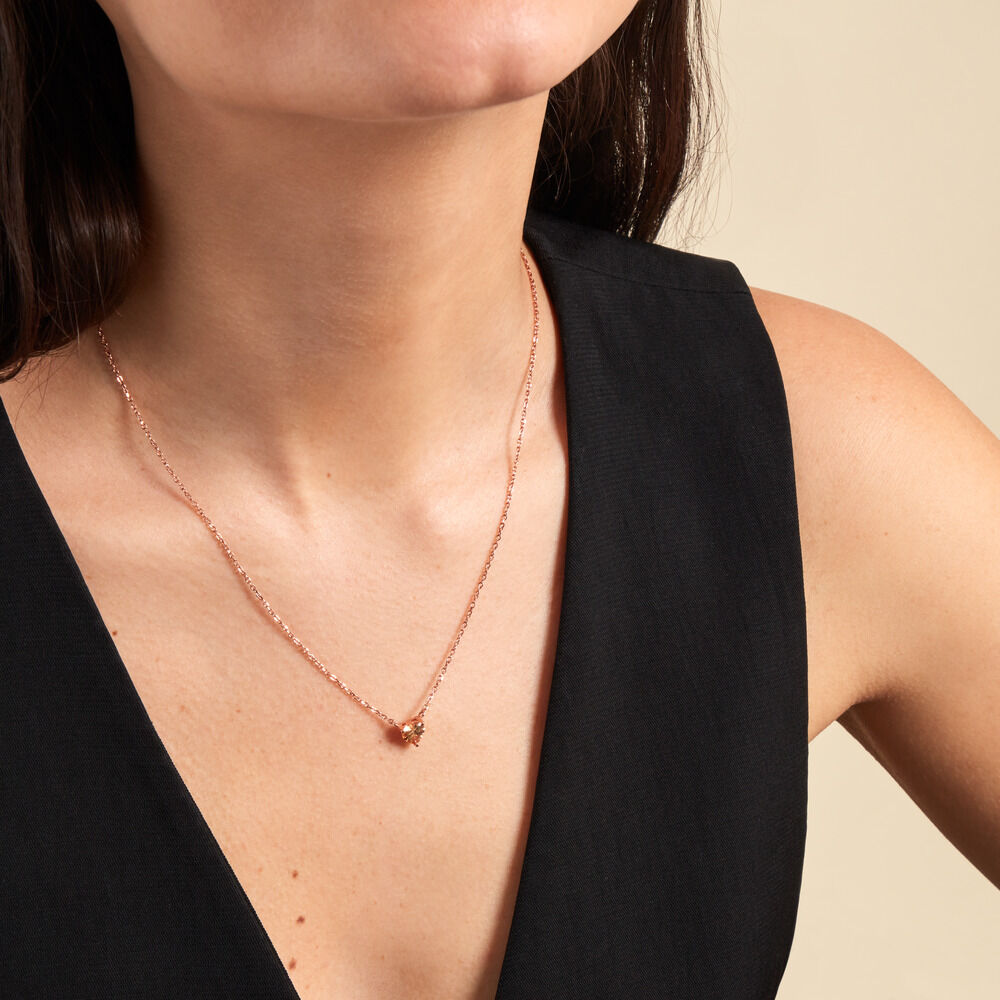 Collier Kelvyn Argent Rose Oxyde De Zirconium - Colliers avec pierres Femme | Marc Orian