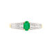 Bague Carlton Or Jaune Emeraude Diamant - Bagues vintage Femme | Marc Orian