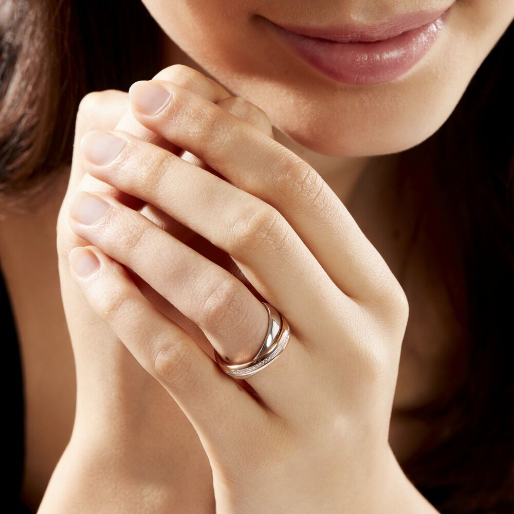 Bague Andrette Or Bicolore Diamant - Bagues pierres précieuses Femme | Marc Orian
