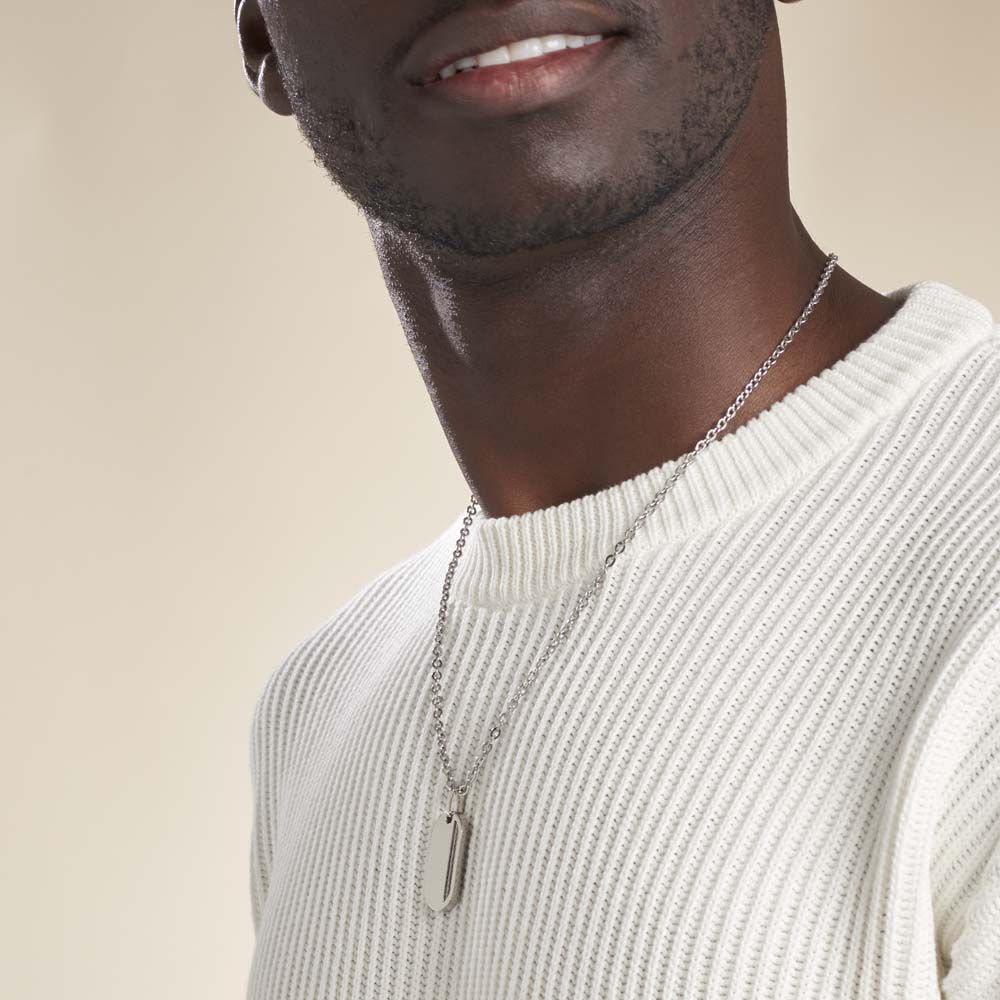 Collier Phebus Him Classique Acier Blanc - Colliers Homme | Marc Orian