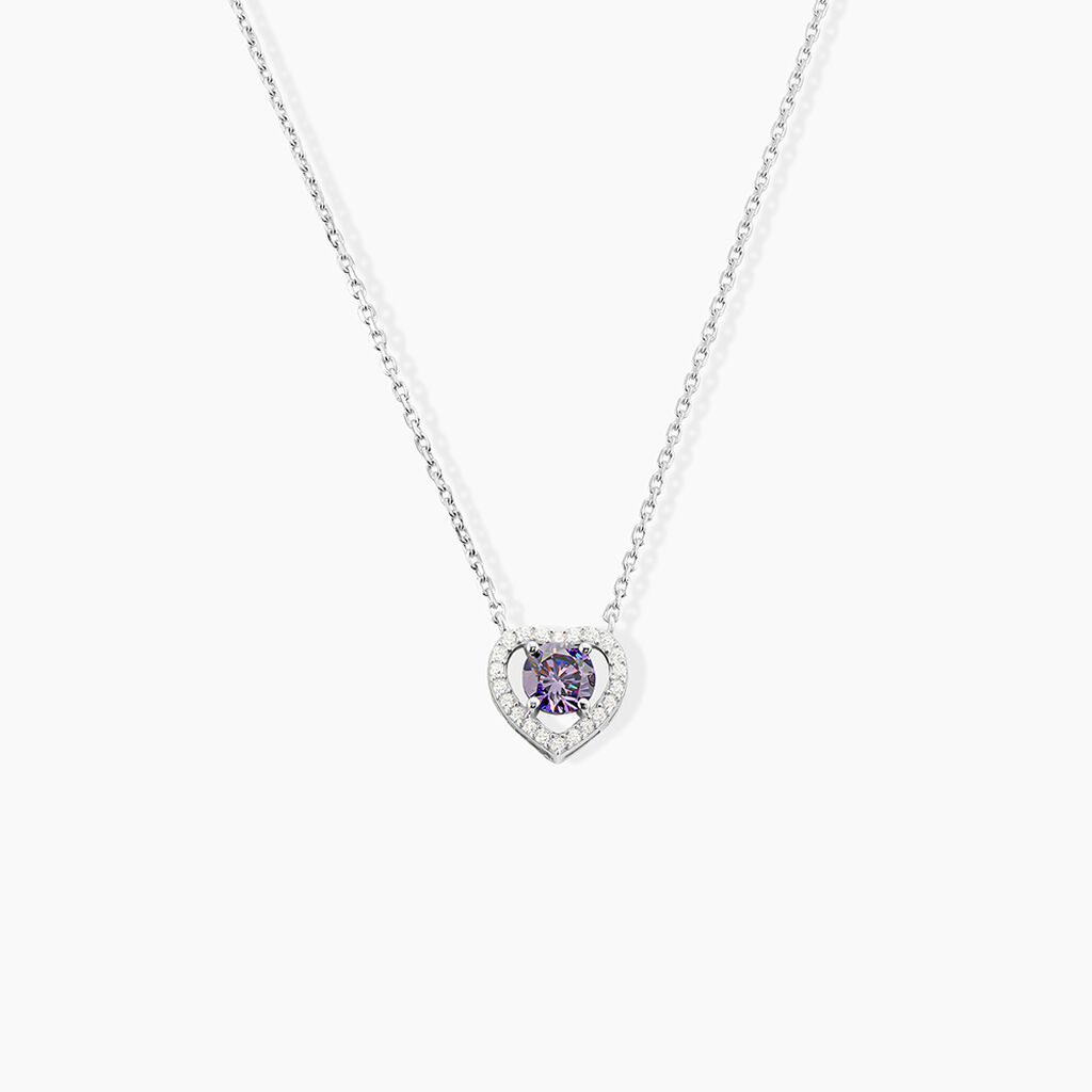 Collier Suzon Argent Blanc Oxyde De Zirconium - Colliers avec pierres Femme | Marc Orian