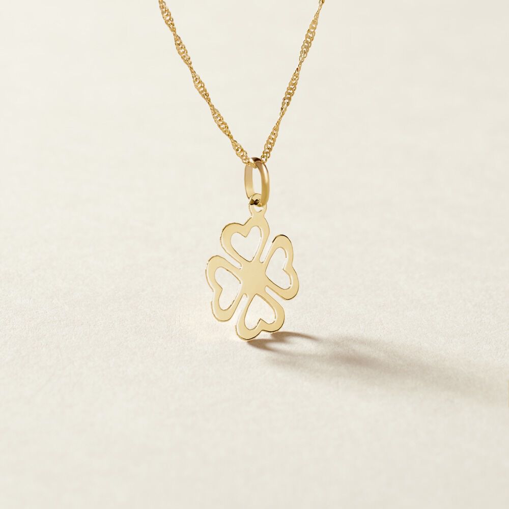 Pendentif Koulmia Trefle Or Jaune - Pendentifs Famille | Marc Orian