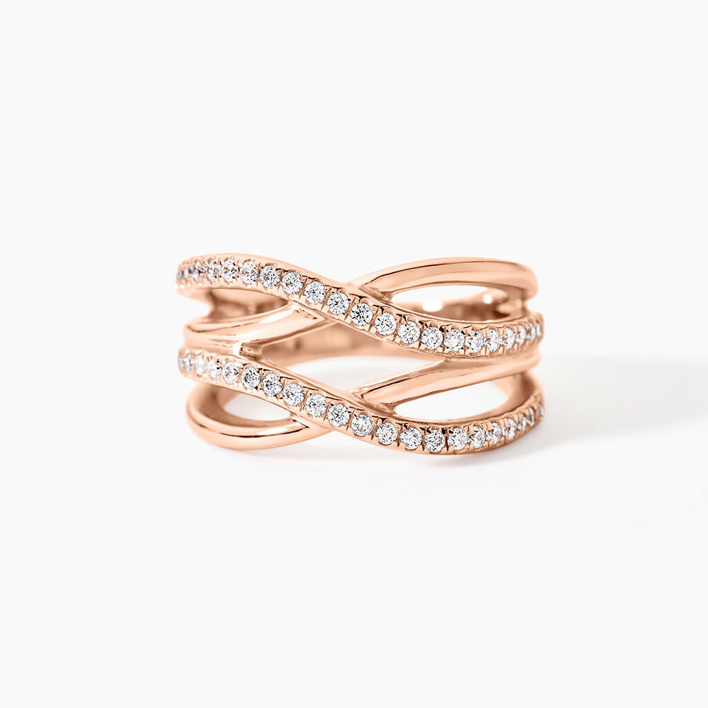 Bague Moisette Argent Rose Oxyde De Zirconium - Bijoux fantaisie Femme | Marc Orian