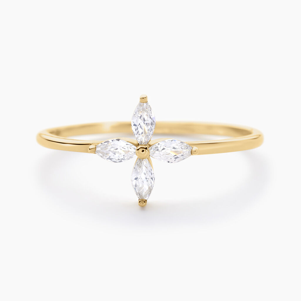 Bague Stellia Or Jaune Oxyde De Zirconium - Bagues avec pierre Femme | Marc Orian