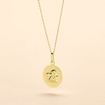 Pendentif Hanita Ange Rond Satine Or Jaune - M&eacute;dailles et m&eacute;daillons Famille | Marc Orian