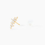 Boucle D'oreille Unitaire Kristjana Or Jaune Oxyde De Zirconium - Puces Femme | Marc Orian