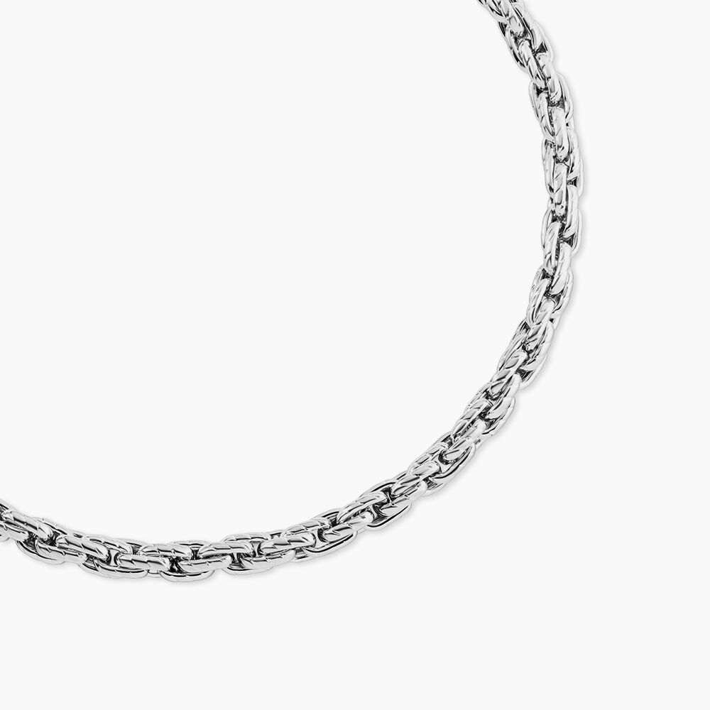 Collier M&eacute;tal Acier Blanc - Colliers fantaisie Homme | Marc Orian