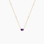 Collier Ayomide Or Jaune Am&eacute;thyste Oxyde De Zirconium - Colliers avec pierres Femme | Marc Orian