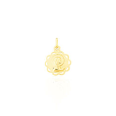 Pendentif Vierge Rond Dentelle Or Jaune - Pendentifs Famille | Marc Orian