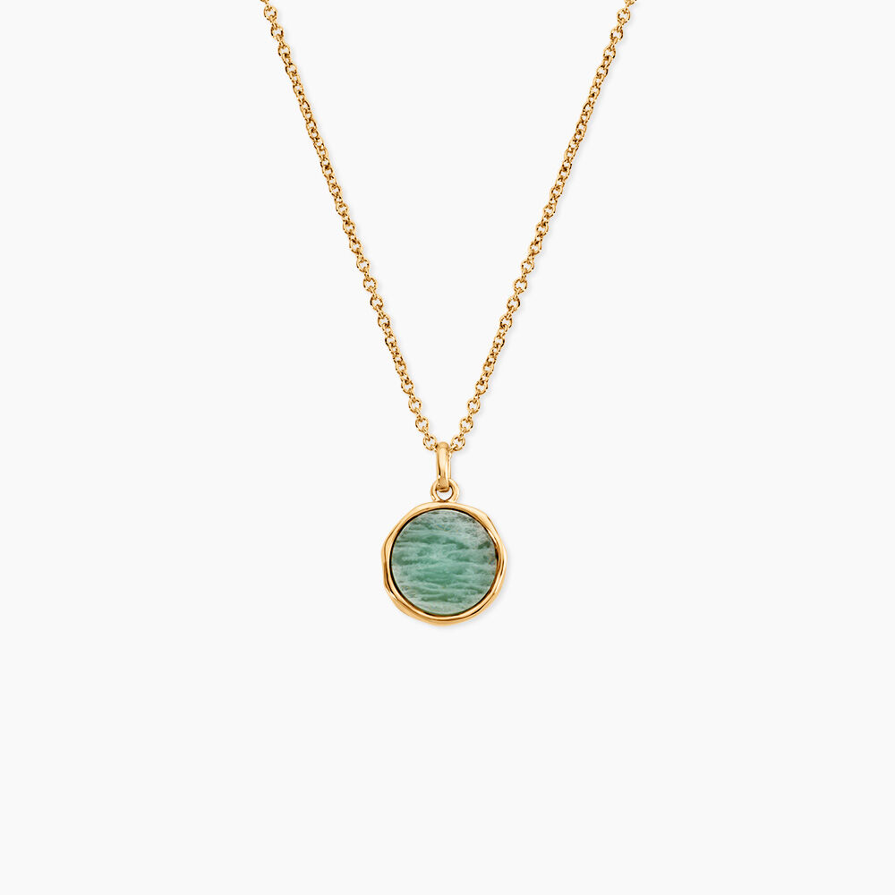Collier Plaqu&eacute; Or Neassa Amazonite - Colliers avec pierres Femme | Marc Orian