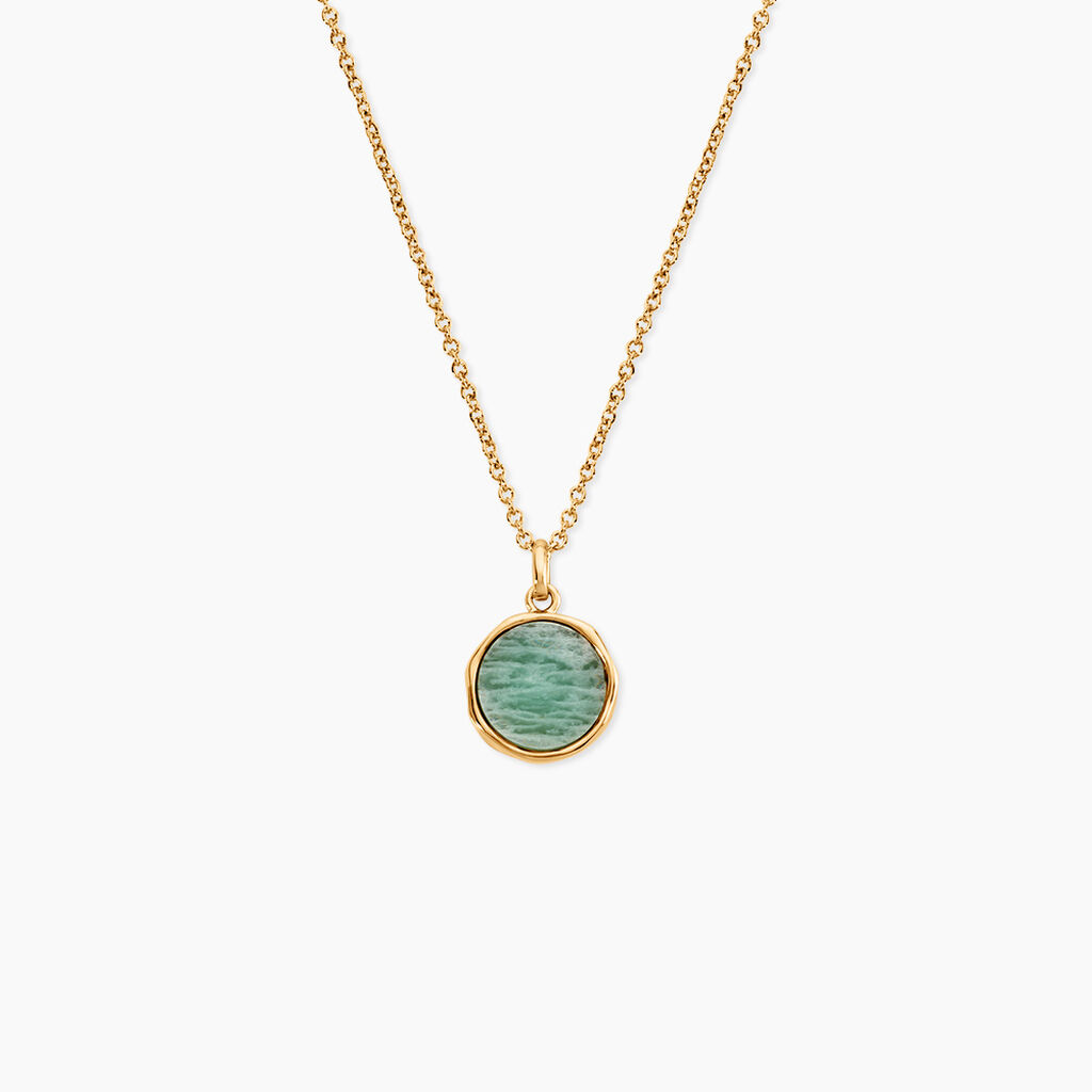 Collier Plaqu&eacute; Or Neassa Amazonite - Colliers avec pierres Femme | Marc Orian