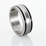 Bague Margalith Acier Blanc - Bijoux fantaisie Homme | Marc Orian