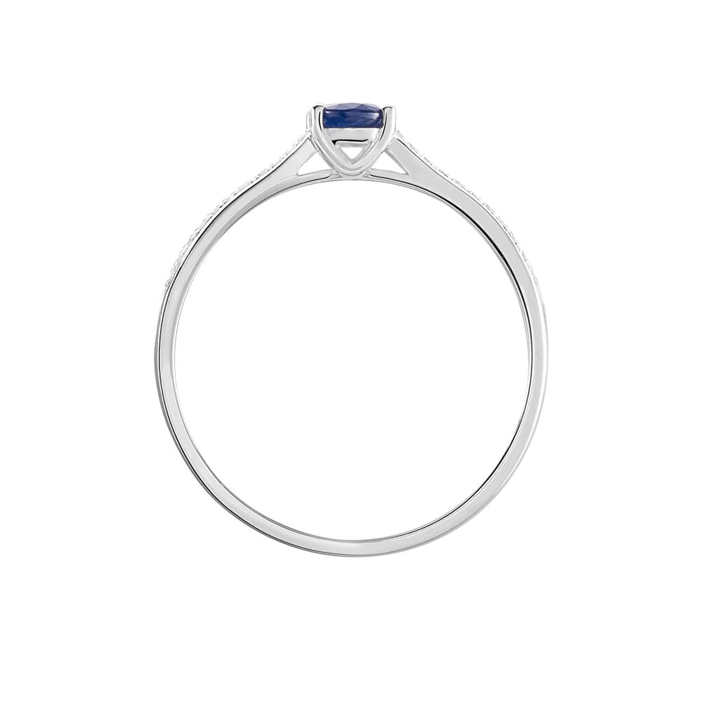 Bague Crista Or Blanc Saphir Et Diamant - Solitaires Femme | Marc Orian