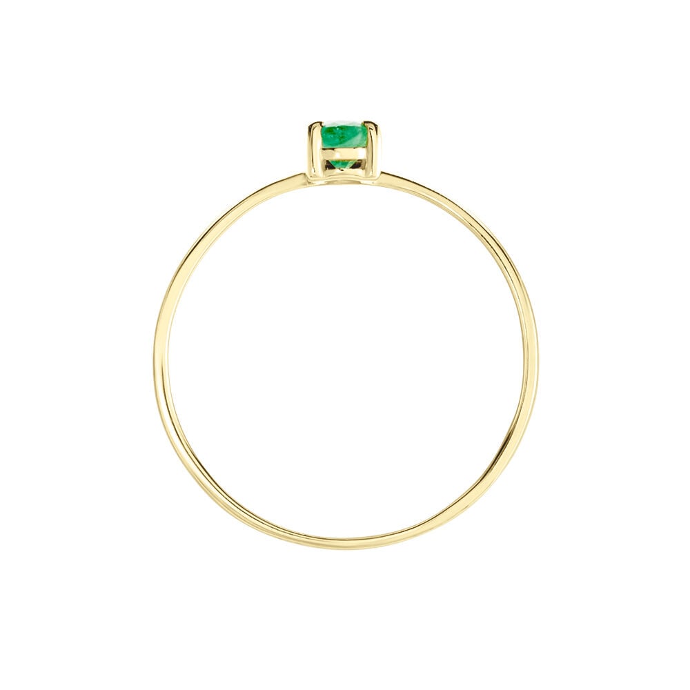 Bague Solitaire Pluie D'Eclat Or Jaune Emeraude - Bagues vintage Femme | Marc Orian