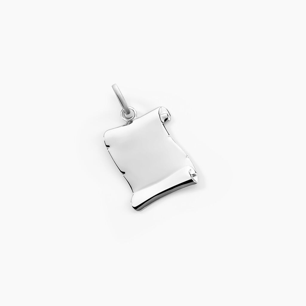 Pendentif Parchemin Argent Blanc - Bijoux personnalisés Homme | Marc Orian